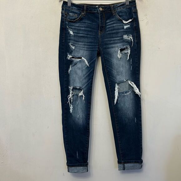 3/$30 Kancan cotton spandex distressed denim jeans Size 29 EUC - Picture 1 of 10